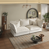 Bellemave® 90.55" Modern Comfy Upholstered Sofa Cloud Couch with Multiple Large Soft Pillows,Convertible Deep Seat Chaise Longue - Bellemave