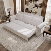 Bellemave® Chesterfield Sofa,93.7" King Pull Out Sofa Bed with Nailhead Trim & Rolled Arm - Bellemave