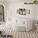 Bellemave® Folding Foam Sofa Bed,15" Full Size Floor Couch,Convertible Sleeper Futon Loveseat Couch for Living Room, Guest Use, Office, Apartmen Bellemave®