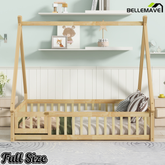 Bellemave® Montessori Tent Floor Bed with Guardrails & Entry Opening for Kids Girls Boys Bellemave®