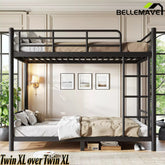 Bellemave® Convertible Full Bunk Bed – Space Saving Frame Splits into 2 Beds for Teens & Adults Bellemave®