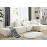Bellemave® 129.5" L - shaped Modular Combination Sofa Set with 3 Pillows - Bellemave