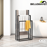 Bellemave® 3 - Tier Metal Towel Rack 3 Bars Freestanding Towel Holder Drying Shelf Stand Towel Bar Storage Ladder Bathroom Accessories Organizer Bath Storage,Hand Towel,Washcloth,Kitchen Cloth - Bellemave
