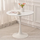 Bellemave® 31.5" Round Dining Table with Metal Base Pedestal Table - Bellemave