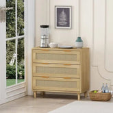 Bellemave® 31.50" 3 Drawers Rattan Storage Cabinet Rattan Drawer - Bellemave