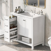 Bellemave® 36" Bathroom Vanity with Sink Top, Two Doors and Two Drawers - Bellemave