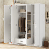 Bellemave® 4 - Door Mirror Wardrobe with Shelves - Bellemave