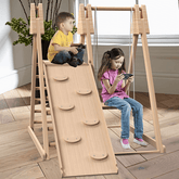 Bellemave® 4 - in - 1 Jungle Gym Playset with Baby Swing, Slide, Ladder, and Climbing Wall - Bellemave