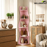 Bellemave® 5-Tier Corner Shelf – Sturdy Storage Unit, Available in Multiple Colors - Bellemave