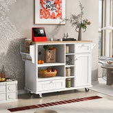 Bellemave® 50.8" Kitchen Island Cart with Storage Cabinet and Two Locking Wheels - Bellemave