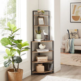 Bellemave® 6 - Tier Corner Open Bookcase - Bellemave