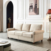 Bellemave® 82.68“ Linen Fabric Upholstery with Storage Sofa - Bellemave
