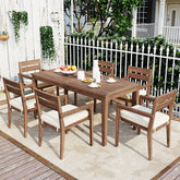 Bellemave® Acacia Wood Outdoor Dining Table And Chairs Suitable - Bellemave