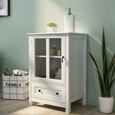Bellemave® Buffet Storage Cabinet with Single Glass Doors and Unique Bell Handle - Bellemave