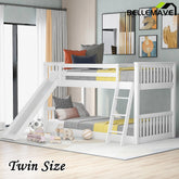 Bellemave® Bunk Bed with Convertible Slide and Ladder - Bellemave