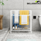 Bellemave® Freestanding 3 Tier Metal Towel Rack Storage Display Rack, Space Saving, for Bathroom, Bedroom & Swimming Pool - Bellemave