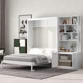 Bellemave® Full Size Murphy Bed with Multiple Storage Shelves and A Cabinet - Bellemave