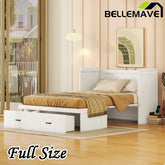 Bellemave® Full Size Murphy Bed with USB Port and a Large Drawer - Bellemave