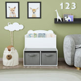 Bellemave® Kids Bookshelf with Storage Bins - Bellemave