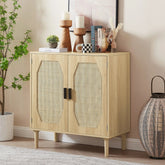 Bellemave® Kitchen Storage Cabinets with Rattan Decorated Doors - Bellemave