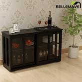 Bellemave® Kitchen Storage Stand Cupboard With Glass Door - Bellemave