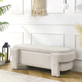 Bellemave® Linen Fabric Upholstered Bench with Large Storage Space - Bellemave
