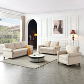 Bellemave® Linen Fabric Upholstery with Storage Sofa 1+2+3 Sectional - Bellemave