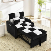 Bellemave® Modern Velvet Armchair Sofa Couch Pull Out Bed - Bellemave