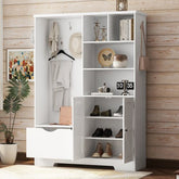 Bellemave® Multi - functional Hall Tree with Storage Shelves Drawers and Cabinet - Bellemave