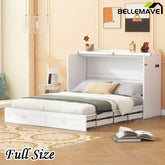 Bellemave® Murphy Bed Wall Bed with Drawer and A Set of Sockets & USB Ports, Pulley Structure Design - Bellemave