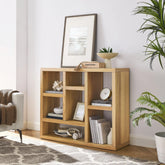 Bellemave® Open Wooden Open Shelf Bookcase with 7 Cube Storage Spaces - Bellemave
