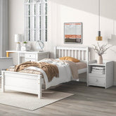 Bellemave® Platform Bed with a Nightstand,Headboard and Footboard - Bellemave