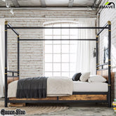 queen size metal canopy bed bedroom inspiration image