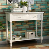 Bellemave® Traditional Design Console Table with Two Drawers and Bottom Shelf - Bellemave