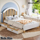 Bellemave® Twin & Full Size Platform Bed with Storage Drawer – Solid Wood Frame, No Box Spring - Bellemave