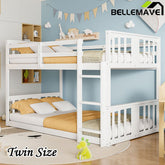 Bellemave® Twin Size Bunk Bed with Ladder - Bellemave