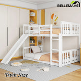 Bellemave® Twin Size Bunk Bed with Slide and Ladder - Bellemave