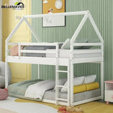 Bellemave® Twin Size Floor House Bunk Bed with Ladder - Bellemave