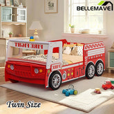 Bellemave® Twin Size Little Heroes Fire Truck Bed - Bellemave