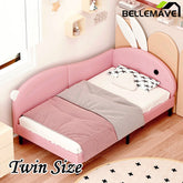 Bellemave® Upholstered Rabbit - Shape Daybed, Sofabed with Rabbit Ear Headboard - Bellemave