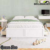 Bellemave® Wood Queen Size Platform Bed Frame with 6 Drawers, Storage Bed Frame Without Headboard for Kids, Teens & Adults - Bellemave