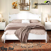 Bellemave® Wood Retro Style Platform Bed with Wooden Slat Support - Bellemave