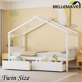 Bellemave® Wooden House Bed with 2 Drawers - Bellemave