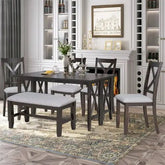 Bellemave® 60" 6 - Piece Family Dining Set - Bellemave