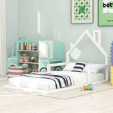 Bellemave® Montessori Wooden Floor Bed with House Shaped Headboard - Bellemave