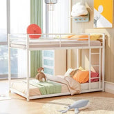 Bellemave® Twin Size Metal Floor Bunk Bed - Bellemave