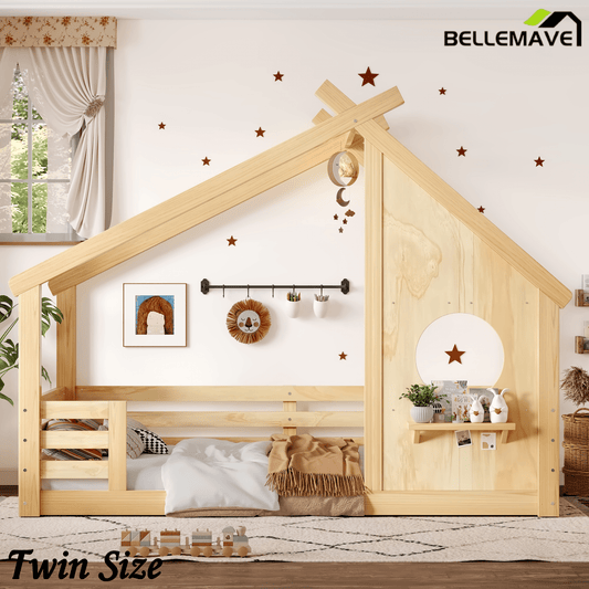 Kids House Bed,Montessori Floor Bed - Bellemave