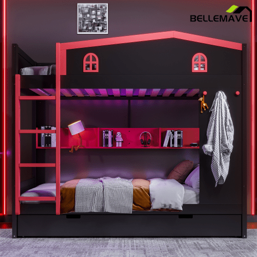 SpaceMagician: Why is this Queen Over Queen Bunk Bed the Ultimate Solution for Homes and Guest Rooms? - Bellemave