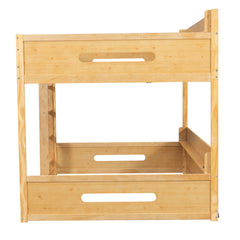 Bellemave® Queen Over Queen Bunk Bed with Storage Shelves, Plug Outlets, USB Ports & Guardrails Bellemave®