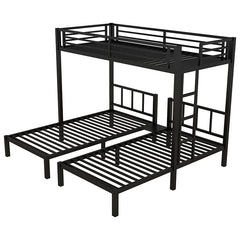 Bellemave® Twin/Twin XL Over Twin&Twin Metal Triple Bunk Bed